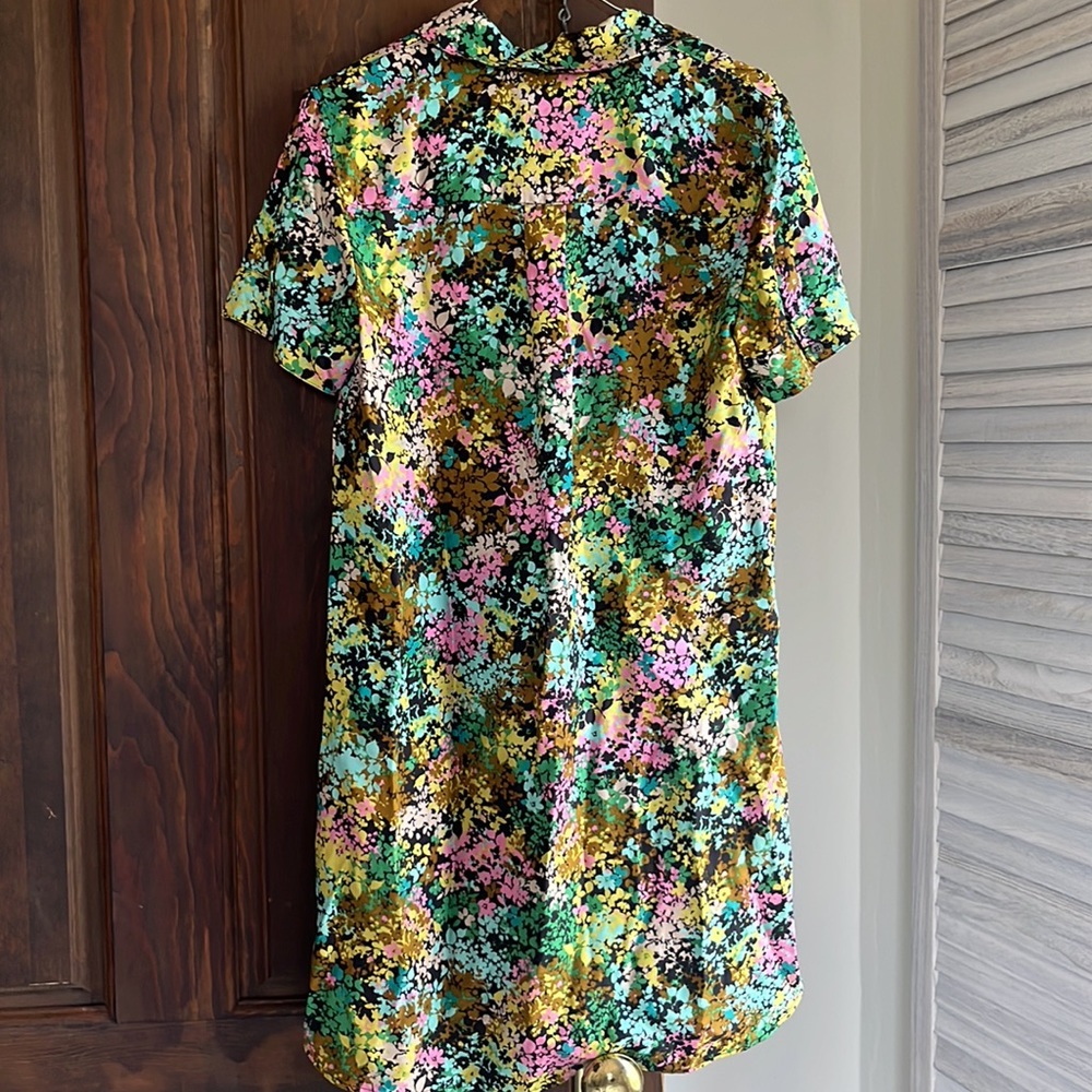 J. Crew Floral Multicolor Shirt Dress - Picture 7 of 8